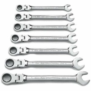 Ratcheting Wrench with Flexible Head - for quick accessibility and convenience