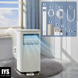 AGLUCKY 5000BTU(8000 BTU ASHRAE)Portable Air Conditioner