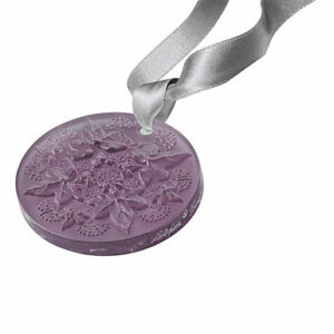 Lalique 2024 Lierre Annual Ornament, Dusk Plum -W: 2.6"