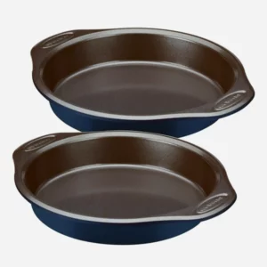 Rachael Ray 15-Piece Nonstick Pots and Pans Set/Cookware Set, Marine Blue