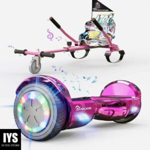 EVERCROSS Hoverboard, Hoverboard for Adults, Hoverboard with Seat Attachment - Pink