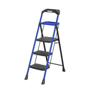 Kobalt 3-Step 300-lb Capacity Black Steel Foldable Step Stool