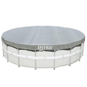 Intex - 18 Ft Round Deluxe Pool Cover for Metal Frame Pools