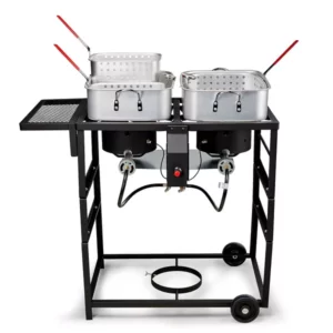 Outdoor Gourmet Fish Fry Cart-Color: Black