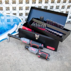 Hyper Tough 20V Max 3/8-in. Cordless Drill & 70-Piece DIY Home Tool Set Project Kit with 1.5Ah Lithium-Ion Battery & Charger, Bit Holder, LED Work Light & Storage Bag