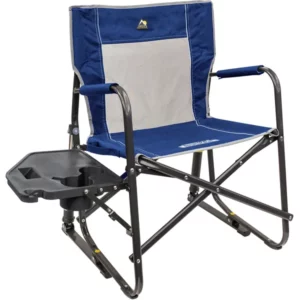 ‎GCI Outdoor Freestyle Rocker Chair with Side Table(Color: Royal)