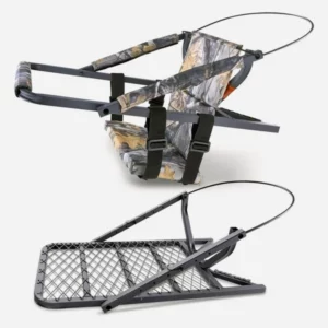 Guide Gear Extreme Deluxe Climbing Tree Stand for Hunting with Seat and Foot Platform, Deer Hunting Accessories