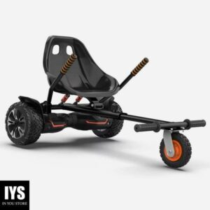 Magic Hover HK2 Hoverboard Go Kart with Rear Shock Absorption, Hoverboard Seat Attachment Accessory for 6.5" 8" 10" Hover Board,Black