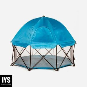 Regalo My Play 8 Panel Foldable and Portable Play Yard with Full UV Canopy, Teal, Unisex