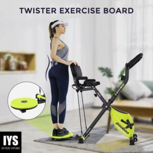 Pooboo 4in1 Folding Magnetic Exercise Bike Indoor Cycling X Bikes Upright