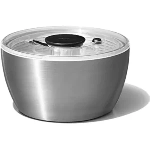 OXO Good Grips Stainless Steel Salad Spinner, 6.34 Qt.