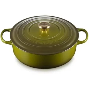 Le Creuset Enameled Cast Iron Signature Round Wide Oven, 6.75 qt.,-Color:Olive