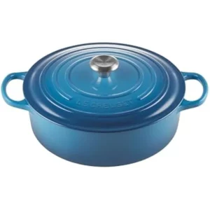 Le Creuset Enameled Cast Iron Signature Round Wide Dutch Oven, 6.75 qt, Marseille, Standard Size-Color: Marseille