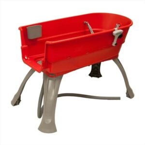 Booster Bath Elevated Red Pet Bath(Large)