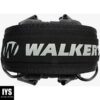 Walker's Razor Slim Shooter Electronic Hunting Folding Hearing Protection Earmuffs with 23dB Noise Reduction and Sound Amplification, Black, 3 Pack