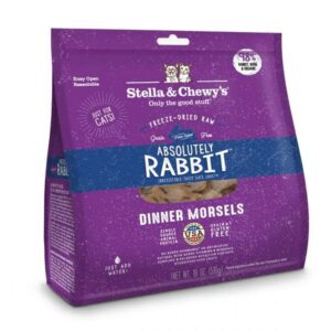 Stella & Chewy's Absolutely Rabbit Dinner Morsels Grain Free Freeze Dried Raw Cat Food( 18-oz)
