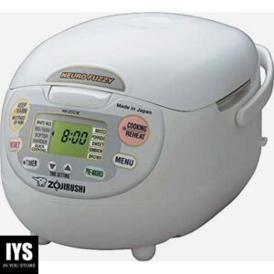Zojirushi NS-ZCC18 Neuro Fuzzy Rice Cooker & Warmer, 10 Cup, Premium White, Made in Japan