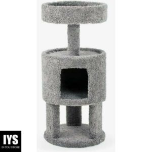 EveryYay Lookout Loft 3-Level Cat Tree with Condo for Large Cats, 17" L X 17" W X 36" H