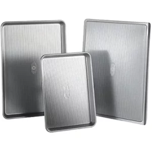 USA Pan 3-Piece Warp Resistant Non-Stick Aluminized Steel Bakeware Set-Size: 3-Piece Set-Style: Bakeware Set