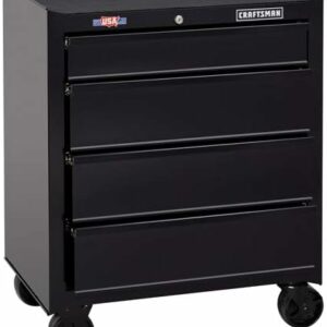 CRAFTSMAN 1000 Series 26.5-in W x 32.5-in H 4-Drawer Steel Rolling Tool Cabinet (Black)