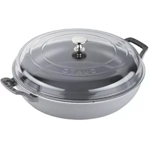 Staub Cast Iron 3.5-qt Braiser with Glass Lid - Graphite Grey