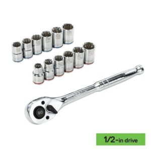 Kobalt 154-Piece Standard (SAE) and Metric Polished Chrome Mechanics Tool Set with Hard Case