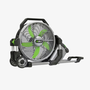 EGO 18-in 56-Volt 5-Speed Indoor or Outdoor Silver and Black Misting Floor Fan (Battery and Charger Not Included)