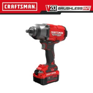 CRAFTSMAN V20 BRUSHLESS RP 20-volt Max Variable Speed Brushless 1/2-in Drive Cordless Impact Wrench (Battery Included)