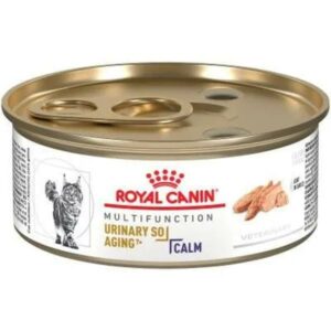 Royal Canin Veterinary Diet Feline Urinary SO Aging 7+ + Calm Canned Cat Food( 24 Cans, 5.1 oz)