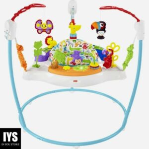 Fisher-Price Colorful Light up Comfy Animal Activity Baby Jumperoo Bouncer Toy