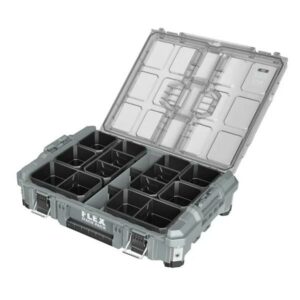 FLEX STACK PACK Organizer Box 22-in W x 5.6-in H Gray Metal Lockable Tool Box