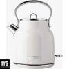Haden 75012 Heritage 1.7 Liter (7 Cup) Stainless Steel Electric Kettle with Auto Shut-Off and Boil Dry Protection, Ivory