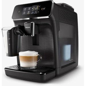 Philips 2200 Series Fully Automatic Espresso Machine, LatteGo Milk Frother, 3 Coffee Varieties, Aroma Seal, Black (EP2230/14)