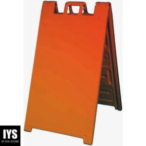 Plasticade Signicade Portable A-Frame Folding Sidewalk Double Sided Sign Stand, Orange