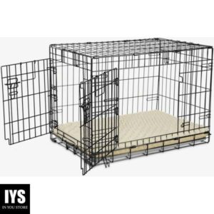 EveryYay Going Places 2-Door Folding Dog Crate, 30.9" L X 19.5" W X 21.5" H