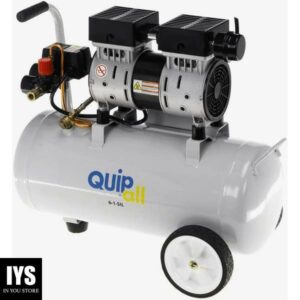 Quipall 6-1-SIL 1 HP 6.3 Gallon Oil-Free Wheelbarrow Air Compressor