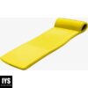 TRC Recreation Sunsation 1.75" Thick Vinyl Coated Foam Pool Lounger Swim Float Mat with Roll Pillow for Head and Neck Support, Yellow