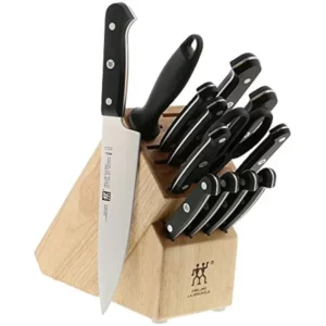 HENCKELS ZWILLING J.A. Henckels Zwilling gourmet 14-pc knife block set, 3.15 Pound- Color:Black/Stainless Steell