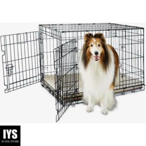 EveryYay Going Places 2-Door Folding Dog Crate, 36.8" L X 23.2" W X 24.9" H