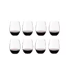 Riedel O Cabernet, Merlot Stemless Glasses Set, 6+2 Free -H: 4.764", Cap: 21.1oz.