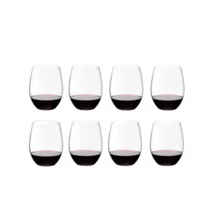 Riedel O Cabernet, Merlot Stemless Glasses Set, 6+2 Free -H: 4.764", Cap: 21.1oz.