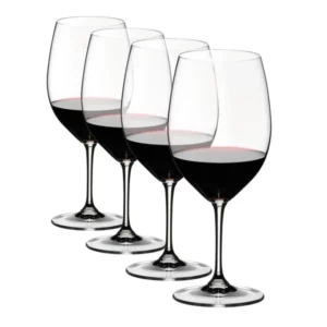 Riedel Vinum Cabernet, Merlot Wine Glasses Gift Set, 3+1 Free  -H: 8 7/8" W: 3 3/4", Cap: 21.5oz