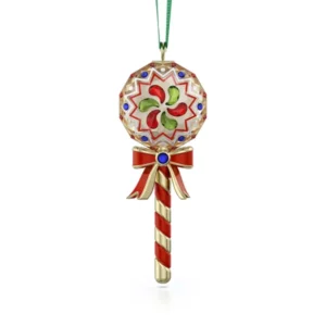 Swarovski 2024 Holiday Cheers Dulcis Lollipop Ornament - H: 2.7" W: 1"