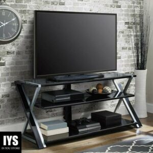 Whalen Xavier 3-in-1 Television Stand for TVs up to 70", Black
