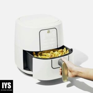 Beautiful 6 Quart Touchscreen Air Fryer, White Icing by Drew Barrymore