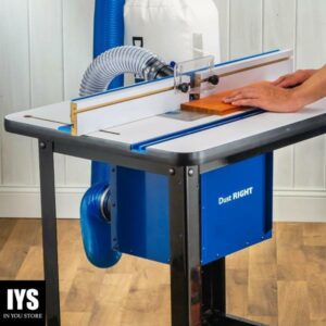 Router Table Dust Bucket w/Dual Port - Dust Collector Woodworking Bucket Mounted on Side or Back
