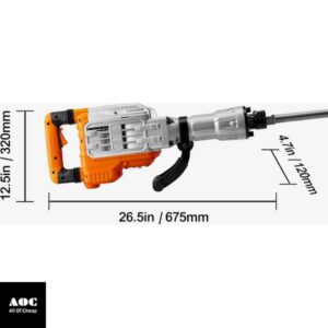 VEVOR Demolition Jack Hammer, 3500W Jack Hammer Concrete Breaker 1900 BPM Heavy Duty Electric Jack Hammer