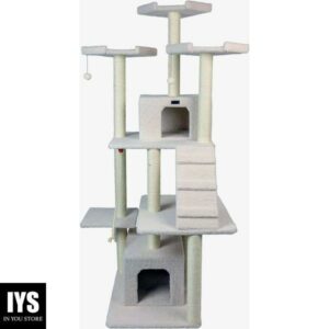 Armarkat B8201 Classic Cat Tree in Ivory, Jackson Galaxy Approved, Real Wood Multi Levels Cat Jungle Furniture