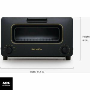 BALMUDA The Toaster - Steam Oven Toaster - 5 Cooking Modes - Baking Pan - K01M-KG - Black - US Version