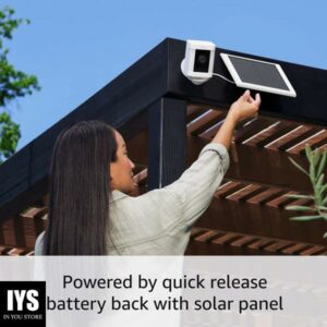 Ring Spotlight Cam Plus, Solar | Two-Way Talk, Color Night Vision, and Security Siren (2022 release) - White